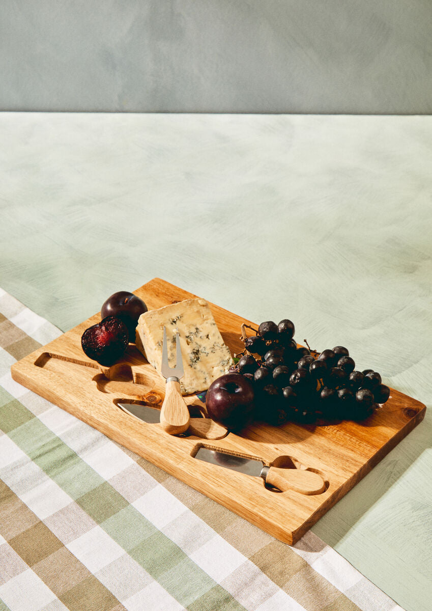 Socorro Cheese Board With Three Knives