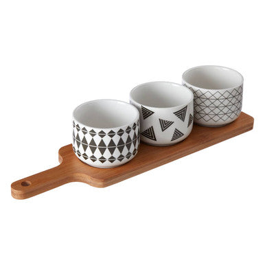 Serving Board with Patterned Dishes | Soiree