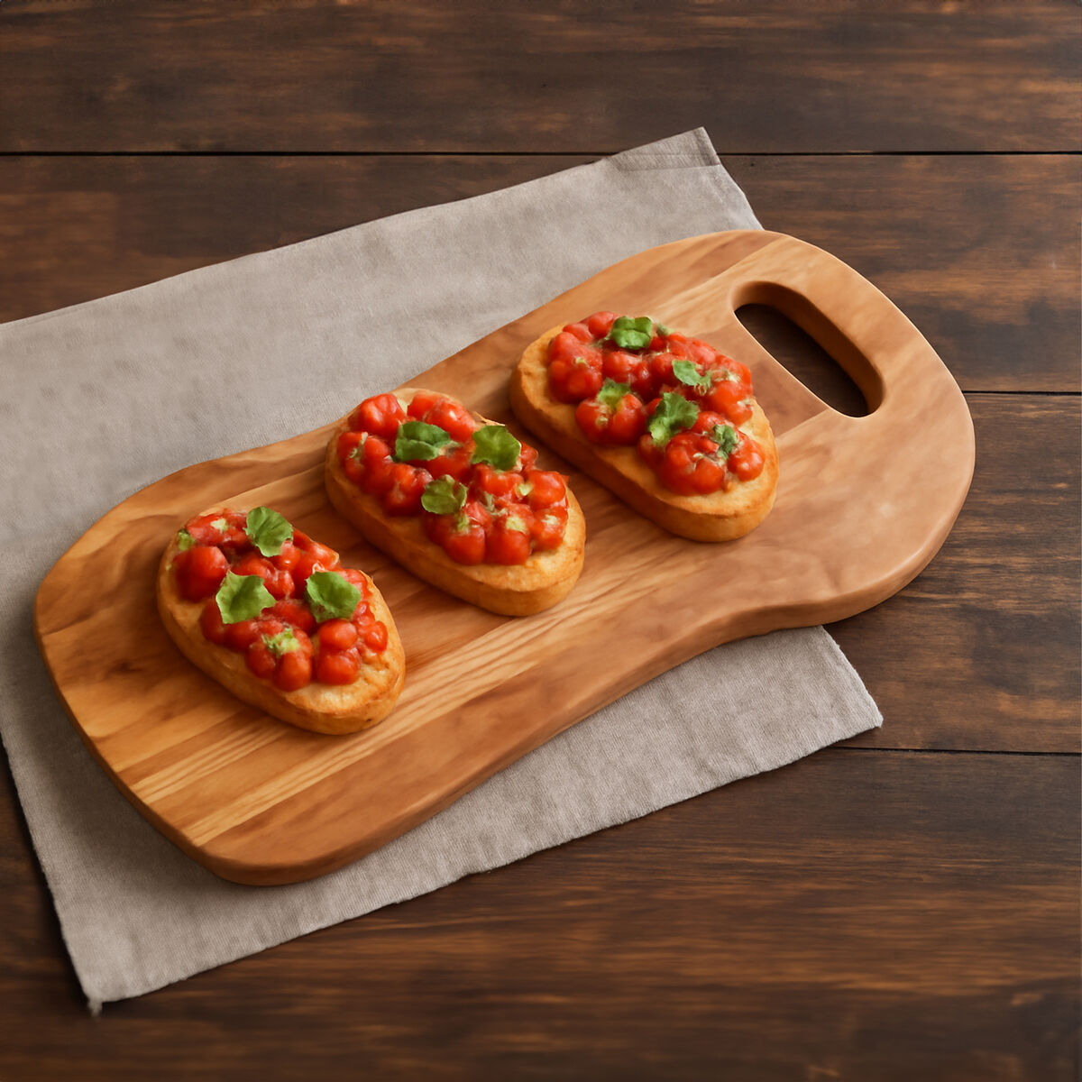 Serving Board with Handle in Olive Wood | Kora