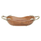 Acacia Wood Large Oval Bowl | Vine
