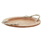 Acacia Wood Small Round Tray | Vine