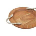 Acacia Wood Small Round Tray | Vine