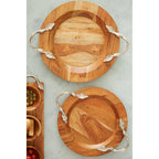 Large Acacia Wood Round Tray | Vine