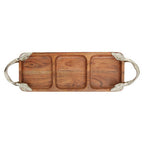 Vine  Acacia Wood 3 Section Serving Dish