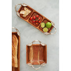 Vine  Acacia Wood 3 Section Serving Dish