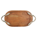 Acacia Wood Oval Serving Tray | Vine