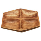 Small Four Section Serving Dish in Acacia Wood | Kora