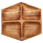 Small Four Section Serving Dish in Acacia Wood | Kora