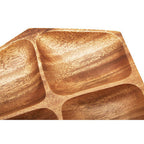 Small Four Section Serving Dish in Acacia Wood | Kora
