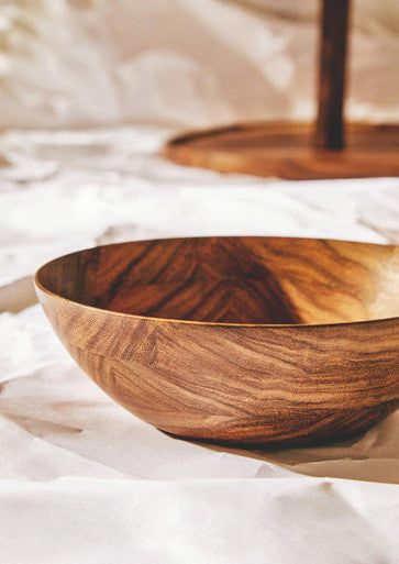 Large Round Sheesham Wood Salad Bowl | Rosi