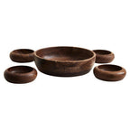 Five Piece Sheesham Wood Salad Bowl Set | Rosi
