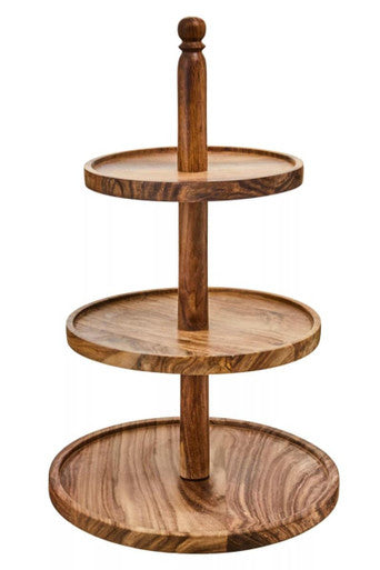 Sheesham Wood Three Tier Cake Stand | Kora