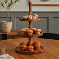 Sheesham Wood Three Tier Cake Stand | Kora