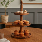 Sheesham Wood Three Tier Cake Stand | Kora