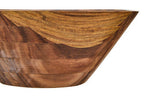 Large Round Sheesham Wood Tapered Salad Bowl | Rosi