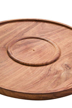 Acacia Wood and Cream Marble Chip and Dip Platter | Kora