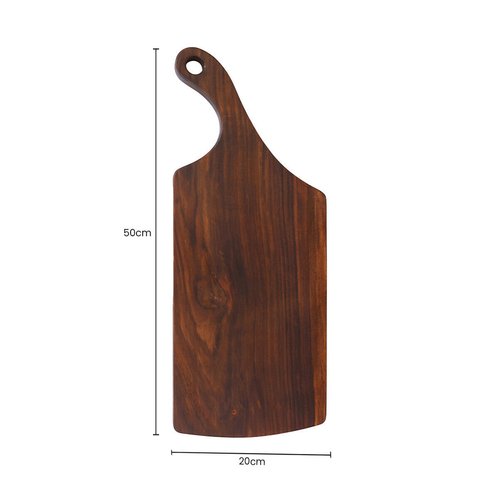 Tropical Rosewood Serving or Cutting Board with Natural Finish and Organic Shape | Rosi