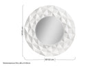 White High Gloss 3D Design Wall Mirror | Stockholm