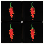 Set of Four Placemats | Flaming Chilli