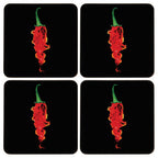 Set of Four Coasters | Flaming Chilli