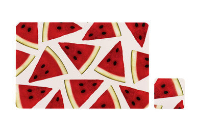 Set of Four Watermelon Placemats and Coasters | Placemat & Coaster Set