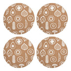 Set of Four Cork Round Placemats | Besa