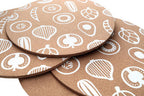 Set of Four Cork Round Placemats | Besa