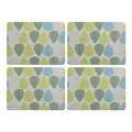 Set of Four Placemats | Green Leaf