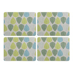 Set of Four Placemats | Green Leaf