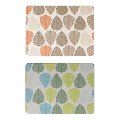 Set of Four Placemats | Green Leaf