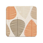 Set of Four Coasters | Orange Leaf