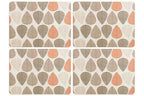 Set of Four Placemats | Orange Leaf