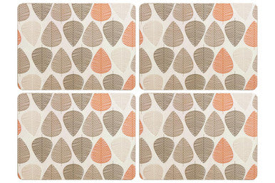 Set of Four Placemats | Orange Leaf
