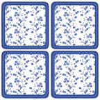 Set of Four Coasters | Blue Rose