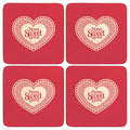 Set of Four Cork Coasters | Home Sweet Home