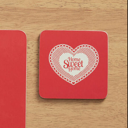 Set of Four Cork Coasters | Home Sweet Home