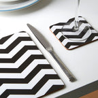Set of Four Coasters | Chevron