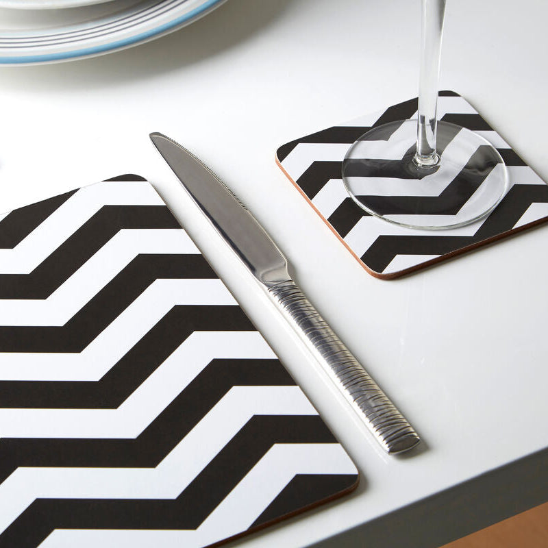 Set of Four Coasters | Chevron