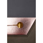 Geome Set of 4 Leather Effect Grey And Rose Gold Hexagon Placements
