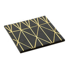 Set of 4 Prism Black and Gold Coasters | Geome