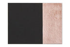 Set of 4 Leather Effect Black and Rose Gold Placemats | Geome