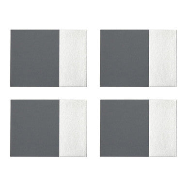 Set of 4 Dipped Grey and Silver Placemats | Geome
