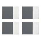 Set of 4 Dipped Grey and Silver Placemats | Geome