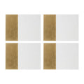 Set of 4 White and Gold Placemats | Geome
