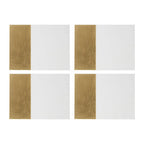 Set of 4 White and Gold Placemats | Geome