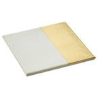 Set of 4 Square White and Gold Coasters | Geome