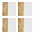 Set of 4 Square White and Gold Coasters | Geome