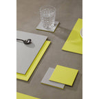 Reversible Grey and Green Placemat and Coaster Set of 4 | Geome