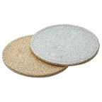 Set of 4 Reversible Gold and Silver Glitter Coasters | Geome