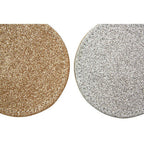 Set of 4 Reversible Gold and Silver Glitter Coasters | Geome
